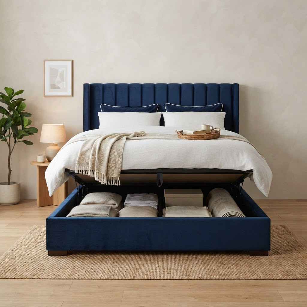 Luxe Storage Ottoman Bed