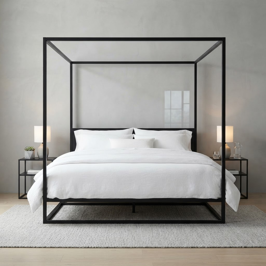 Meridian Metal Canopy Bed