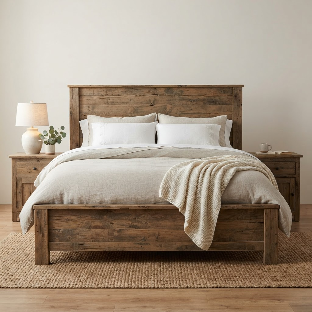 Savannah Rustic Farmhouse Bed